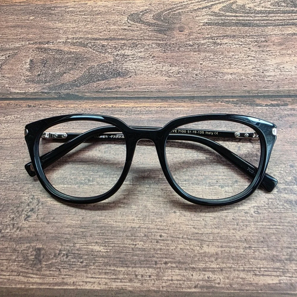 Warby Parker Maeve 7100 Black Cat Eye Eyeglasses Frames 51-19-135 Italy